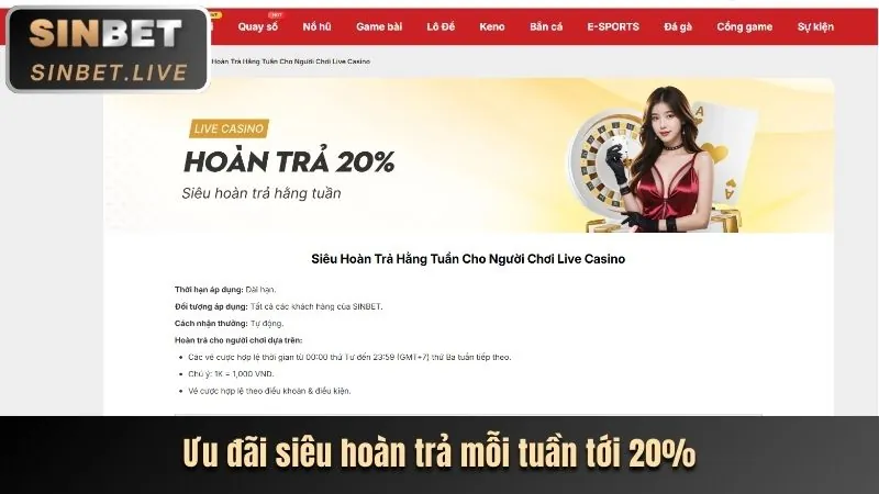 Chương trình hoàn trả hàng tuần w88vt.com